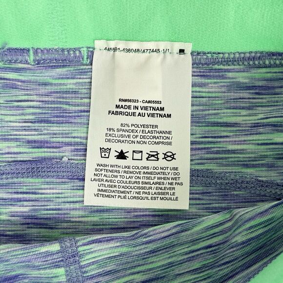 Nike Pro Women's Crop Leggings S Mint Purple Heather Training Gym Yoga Running - Picture 8 of 13